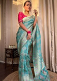 Tisha Sky Blue Banarasi Silk Saree