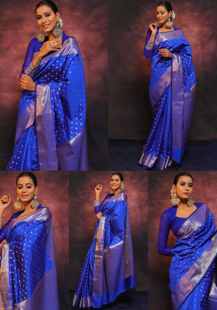 Suhani R.blue Banarasi Silk Saree