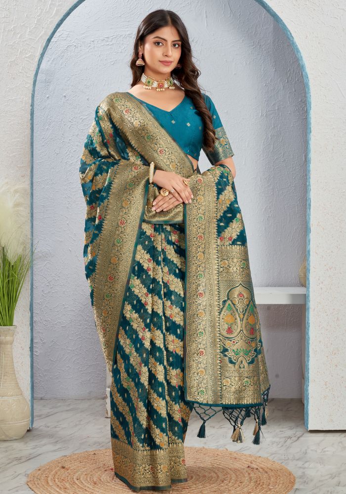 Aarvi organza silk saree