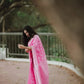 Graceful – Rose Pink Cotton Saree with Harmony Blouse Piece