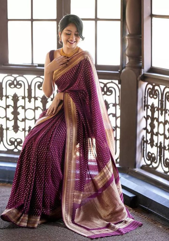 Wedding Wear Traditional Banarasi Soft Silk Saree
