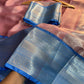 Amira - Pink & Silver Kanjivaram Silk Saree with Royal Blue Border