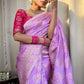 Tisha Lavender Banarasi Silk Saree
