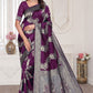 Aura Wine Banarasi Silk Saree