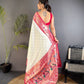 Deserving Beige Paithani Silk Saree With Dulcet Blouse Piece