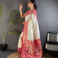 Deserving Beige Paithani Silk Saree With Dulcet Blouse Piece