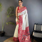 Deserving Beige Paithani Silk Saree With Dulcet Blouse Piece