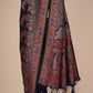 Glamorous N.blue Pashmina Saree With Artistic Minakari Work