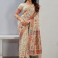Tanirika – Beige Naylon Sillk Saree with Vibrant Minakari Detailing
