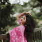 Graceful – Rose Pink Cotton Saree with Harmony Blouse Piece