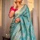 Tisha Sky Blue Banarasi Silk Saree