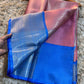 Amira - Pink & Silver Kanjivaram Silk Saree with Royal Blue Border
