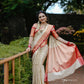 Beige Soft Silk Saree With Snappy Blouse Piece