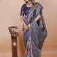 Srivalli Blue Digital Silk saree