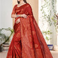 Yamika Red Banarasi Silk Saree