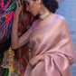 Akira Peach Banarasi Silk Saree