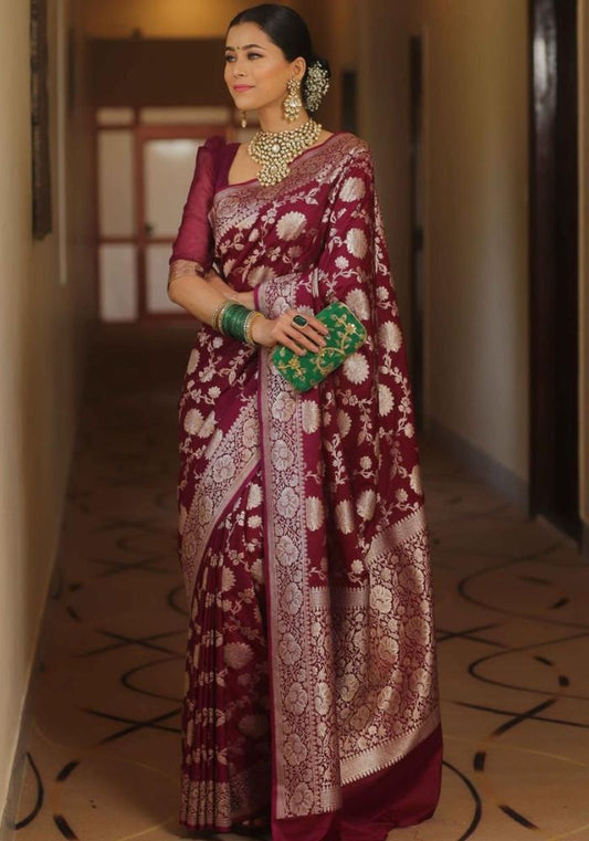 Aaradhya Banarasi silk saree