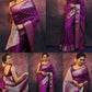 Suhani Wine Banarasi Silk Saree