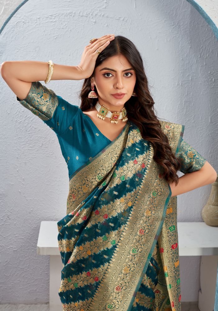 Aarvi organza silk saree