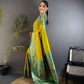 Delectable Mustard Paithani Silk Saree With Improbable Blouse Piece