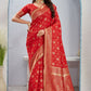 Rudrani Red Banarasi silk saree