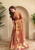 Varnika – Brown Soft Banarasi Soft Tiuuse Silk Saree of Subtle Charm