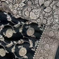 Black Banarasi Katan Silk Saree