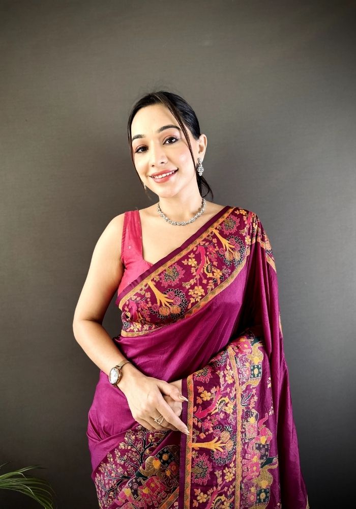 Ishani Rani Nylon Silk Saree