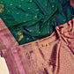 Enticing Dark Green Soft Banarasi Silk Saree With Marvellous Blouse Piece