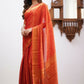Sharini – Traditional Red Soft Silk Saree with Refined Weaves