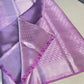 Samika – Lilac Purple Banarasi Soft Silk Saree with Silver Zari Weaving
