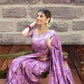Anarkali Lavender banarasi silk saree