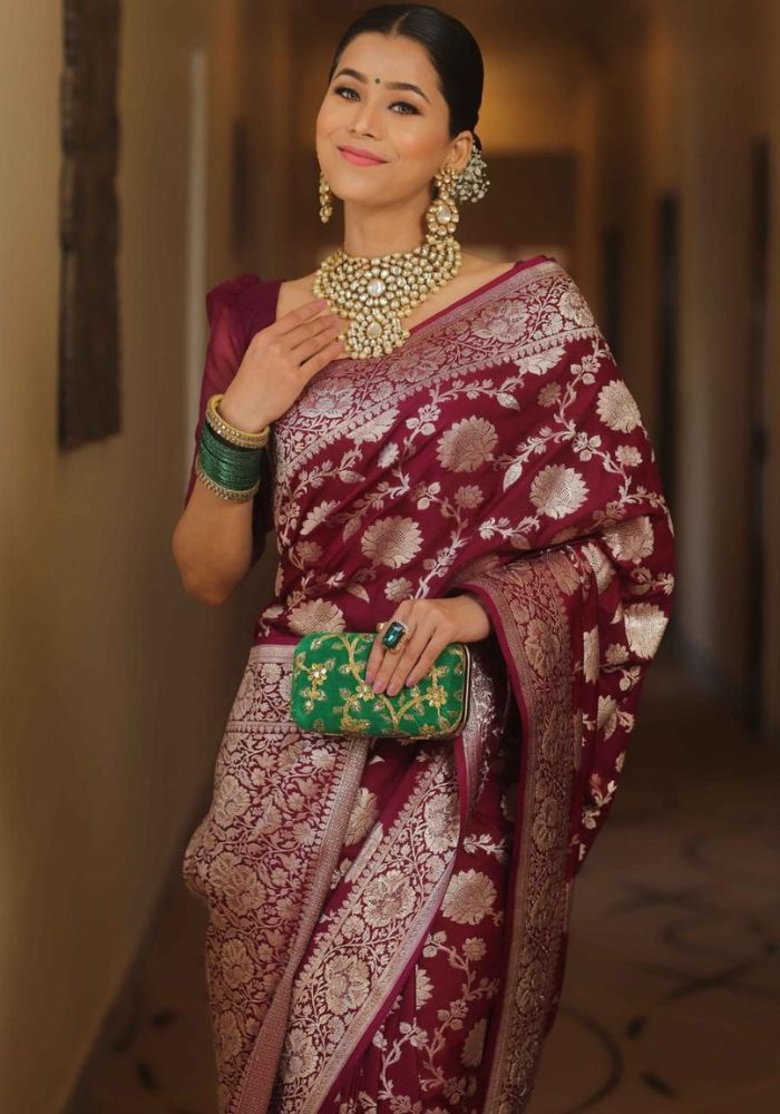 Aaradhya Banarasi silk saree