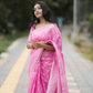Graceful – Rose Pink Cotton Saree with Harmony Blouse Piece