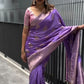 Yamika  Lavender Banarasi Silk Saree