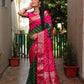 Ziyana Rani Green Bandhej Silk Saree