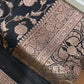 Black Banarasi Katan Silk Saree
