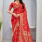Rudrani Red Banarasi silk saree