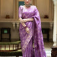 Anarkali Lavender banarasi silk saree