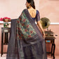 Srivalli N.blue Digital Silk saree