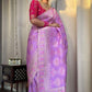 Tisha Lavender Banarasi Silk Saree