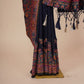 Glamorous N.blue Pashmina Saree With Artistic Minakari Work