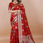 Yashika Red Banarasi Silk Saree
