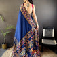 Ishani Navy blue Nylon Silk Saree