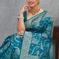 Sita Teal Blue Banarasi Soft Silk Saree