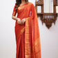 Sharini – Traditional Red Soft Silk Saree with Refined Weaves