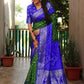 Ziyana Royal Blue Green Bandhej Silk Saree