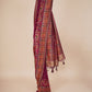 Rajlakshmi- Wine Pashmina Saree With Innovative Blouse Piece