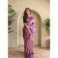 Amara – Purple Banarasi Soft Silk Saree with Floral Weave