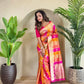 Rangrekha – Multicolour Banarasi Soft Silk Saree with Golden Zari Weaving